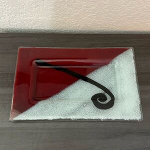 New Zealand Handcrafted Glassware Tray by Julie O